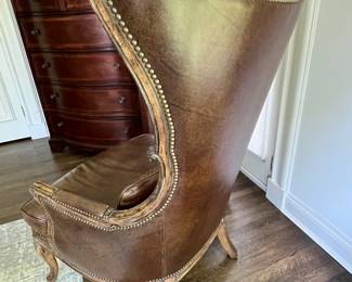 Upholstered and leather armchair $650
