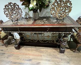 Console table 76"W x 26"D x 40"H $500