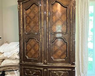 Marge Carson tall storage armoire 57"W x 24"D x 105"H $1500