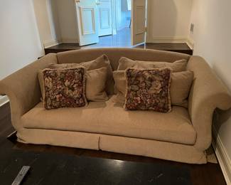 (2) matching Bernhardt upholstered sofas 85"W (sofas have the legs removed to fit through the doorway - legs were kept!) $395 each