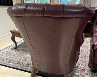 (2) Lexington Home leather chairs with ottomans 34"W x 42"H x 28"D $700 each (no discount as these were just added to the sale!)