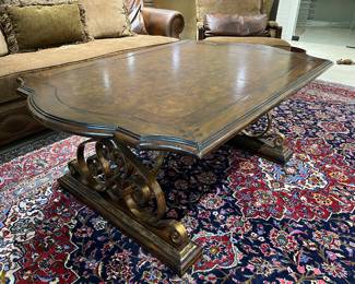 Marge Carson coffee table 58" x 40" x 24"H $300