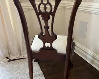 (8) Irish Chippendale side chairs $275 each and (2) captains chairs $325 each