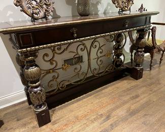 Console table 76"W x 26"D x 40"H $500