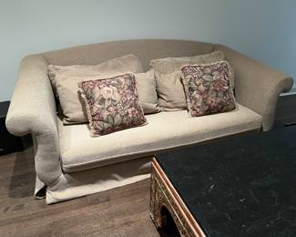 (2) matching Bernhardt upholstered sofas 85"W (sofas have the legs removed to fit through the doorway - legs were kept!) $395 each