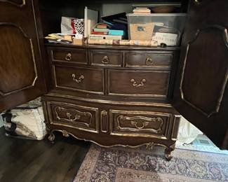 Marge Carson tall storage armoire 57"W x 24"D x 105"H $1500
