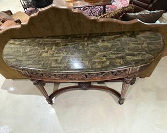 Stone topped console table 60"W x 19"D x 35"H $250