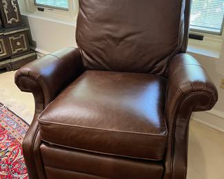 Leather Bradington Young swivel glider $950
