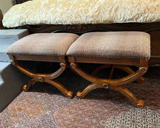(2) leopard print ottomans 24" x 16" x 21"H $65 each