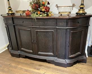 Hooker console cabinet 86"W x 21"D x 40"H $500