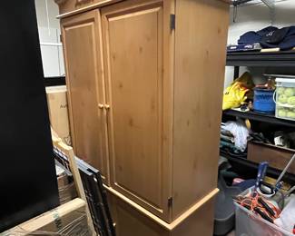 Pine storage armoire $150