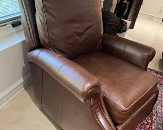 Leather Bradington Young swivel glider $950