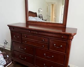 Legacy Classic Furniture dresser with mirror 60"W x 19"D x 29"H $350