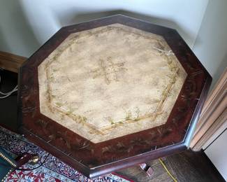 Octagon side table 21" x 21" x 27"H (as is) $95