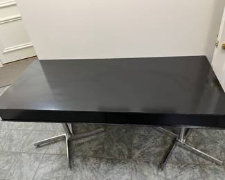 Black laminate table
