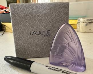 Lalique crystal purple butterfly