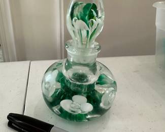 Art glass perfume bottle
