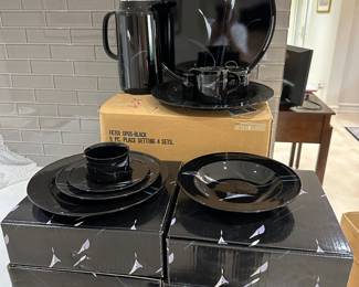 Mikasa Black Opus dish set - new in boxes! Service for 8