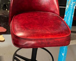 Have two of these awesome 1960’s Naugahyde bar stools both in excellent shape.