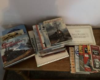 Railroad books -maps -calendars