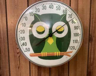 Vintage owl thermometer