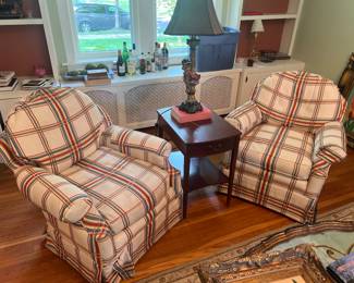 Cute upholstered arm chairs