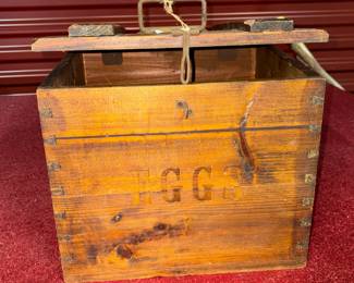 Lot 89- Vintage Wooden Egg Crate