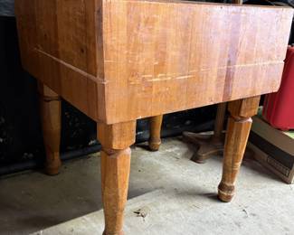 Lot 12- Large Butcher Block Island Table