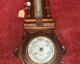 Lot 90 - Vintage Wooden Barometer