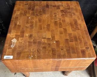 Lot 12- Large Butcher Block Island Table
