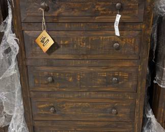 Lot 112- Wooden Rustic Dresser - Made in Mexico