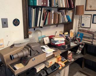 antiques, records, post cards