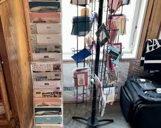 Lots of scrapbooking, card making and craft supplies. 