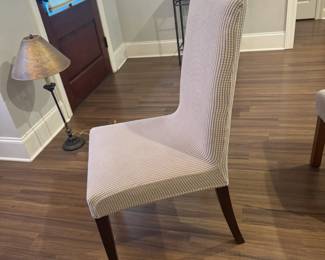 Parsons chairs, with slip covers (eight total)