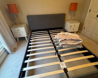 Queen bed frame with headboard