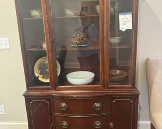 China Cabinet, bowls and pottery sold separately