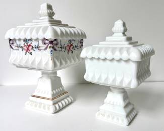 Milk Glass compote dishes