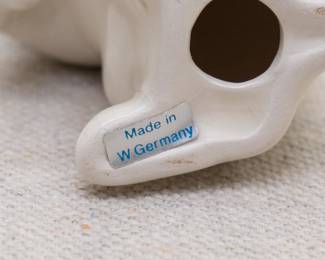 Four porcelain rabbit figurines, Danish and German