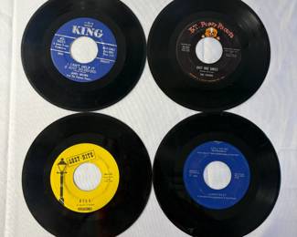 Vintage 45s from James Brown & The Famous Flames, Versatones, The Tokens, Bobkat Records