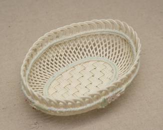 Another view of the Belleek Ireland oval basket