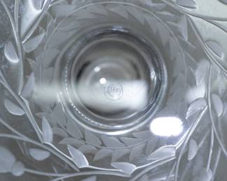 Underside of the foot of the Libbey vase