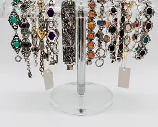 Vintage sterling silver bracelets, with a few 835 silver pieces (probably European)