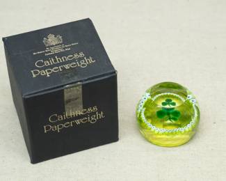 A Caithness paperweight, Emerald Shamrock, Scotland