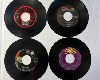 Vintage 45s from Bobby Comstock, Jan & Dean, Steppenwolf, and Kim Weston (MoTown, baby!)