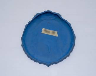 Another view of antique blue and white jasper ware plaque