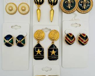 Vintage costume jewelry earrings from the massive collection available at this sale