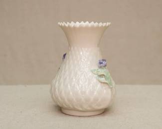 A Belleek Ireland Thistle Top Vase