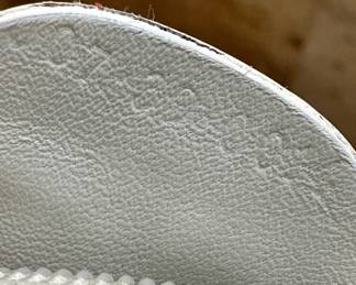 Serial number on the new with tag Gucci white leather purse / handbag, made in Italy; NWT