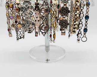 Vintage sterling silver bracelets, with a few 835 silver pieces (probably European)