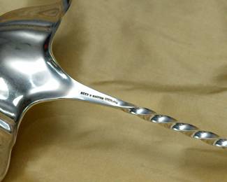 Closeup of sterling silver Reed & Barton Francis I punch ladle